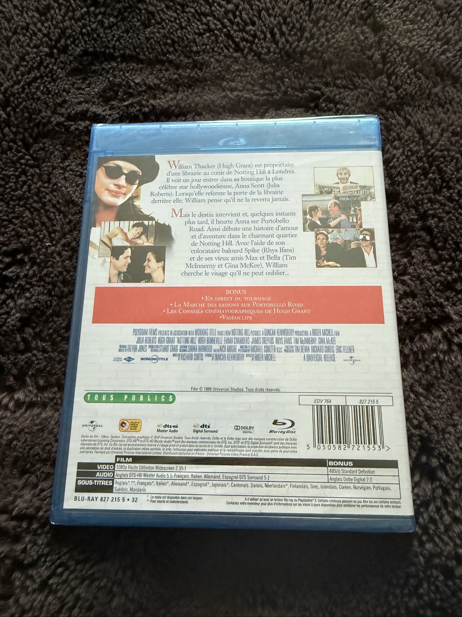 Coup de foudre à Notting Hill Blu-ray novo em blister – photo 2